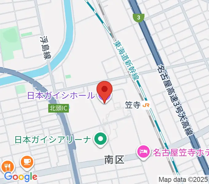 日本ガイシホールの地図