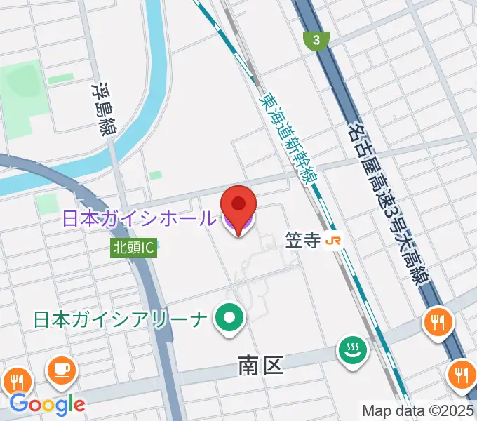 日本ガイシホールの地図