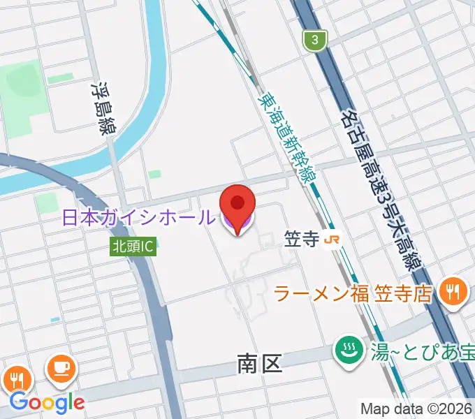 クロコくんホールの地図