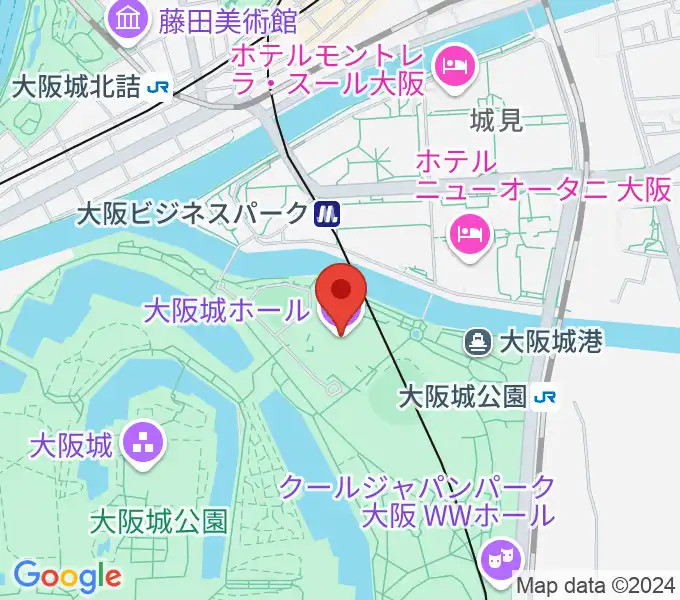 大阪城ホールの地図