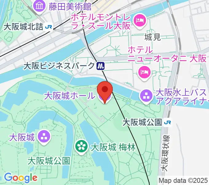 大阪城ホールの地図