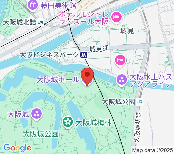 大阪城ホールの地図