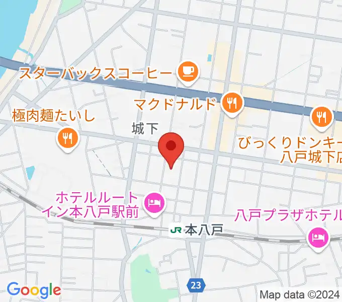 デーリー東北ホールの地図