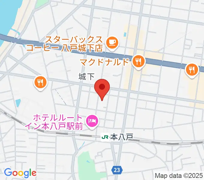デーリー東北ホールの地図