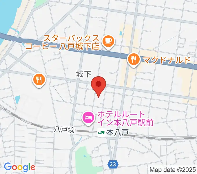 デーリー東北ホールの地図