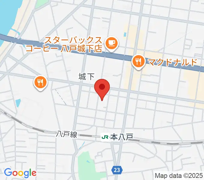 デーリー東北ホールの地図