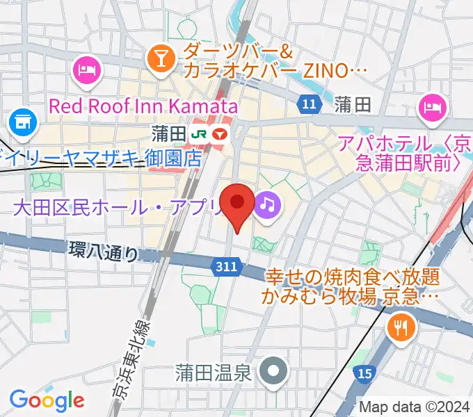 蒲田ニューエイトの地図