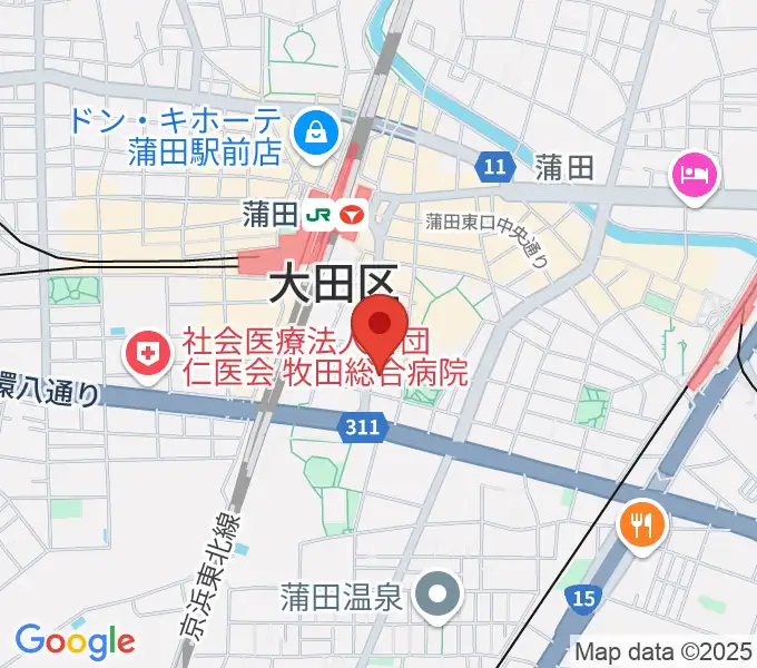 蒲田ニューエイトの地図