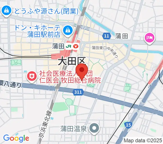 蒲田ニューエイトの地図