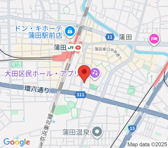 蒲田ニューエイトの地図