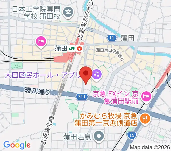 蒲田ニューエイトの地図