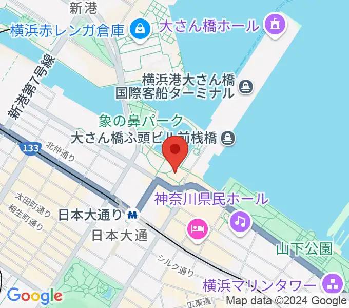 波止場会館の地図