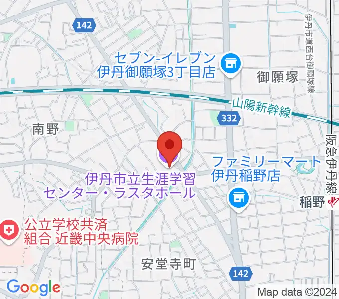 ラスタホール（伊丹市立生涯学習センター） の地図