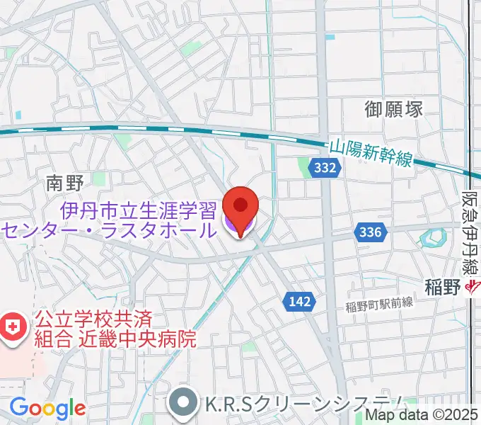 ラスタホール（伊丹市立生涯学習センター） の地図