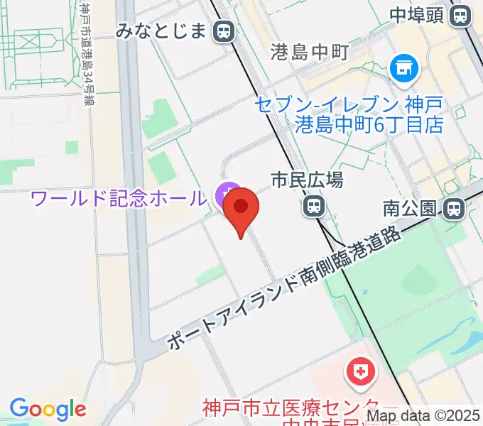 ワールド記念ホールの地図