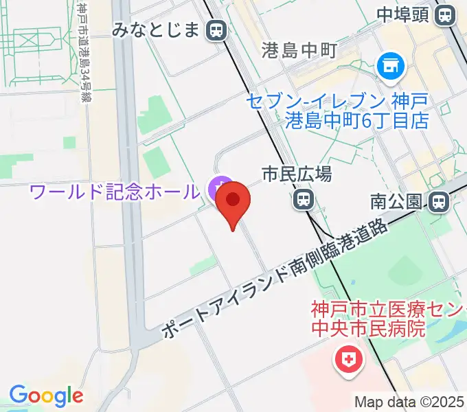 ワールド記念ホールの地図
