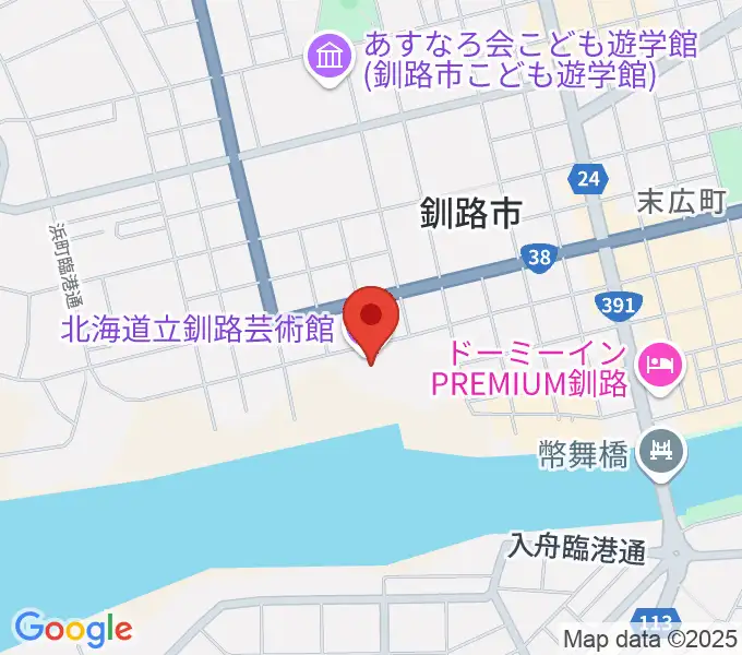 北海道立釧路芸術館 アートホールの地図