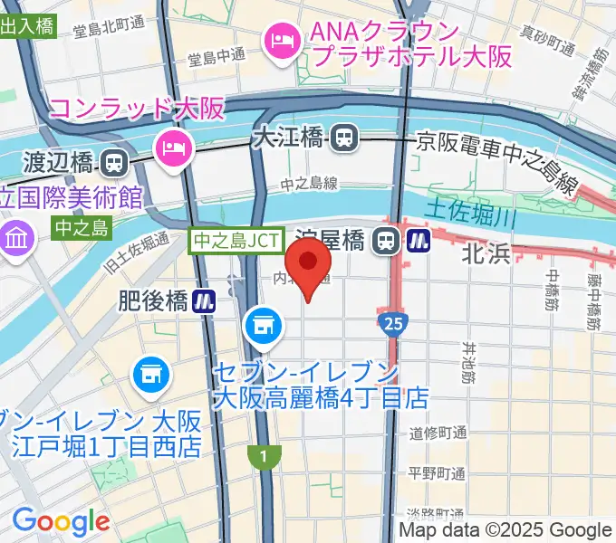 大阪倶楽部4Fホールの地図