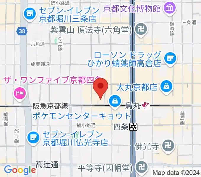 ヴィルトゥオーゾ京都四条烏丸店の地図