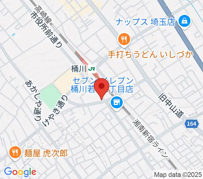 桶川の音楽スタジオVEINの地図