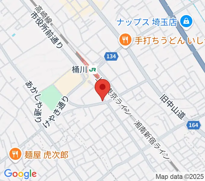 桶川の音楽スタジオVEINの地図