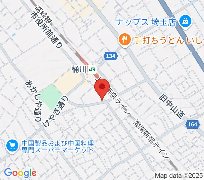 桶川の音楽スタジオVEINの地図
