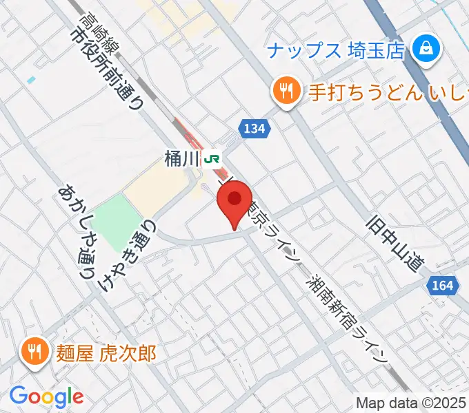 桶川の音楽スタジオVEINの地図