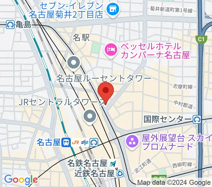 ヴィルトゥオーゾ名古屋駅前店の地図