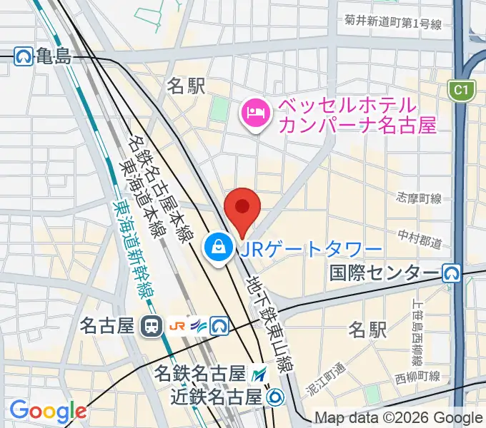 ヴィルトゥオーゾ名古屋駅前店の地図