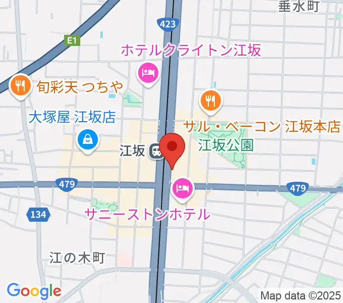 ドルフィンギターズ大阪店の地図