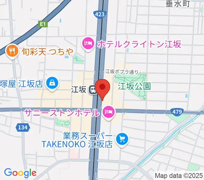 ドルフィンギターズ大阪店の地図