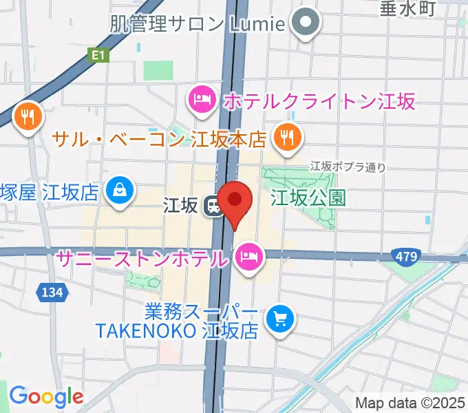 ドルフィンギターズ大阪店の地図