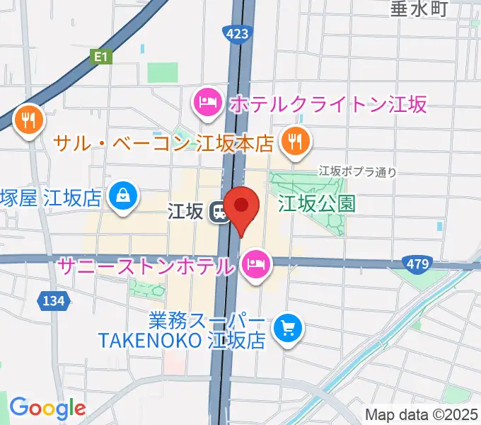 ドルフィンギターズ大阪店の地図