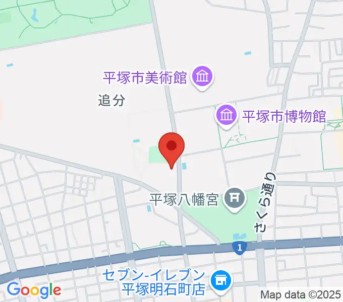 平塚市中央公民館の地図