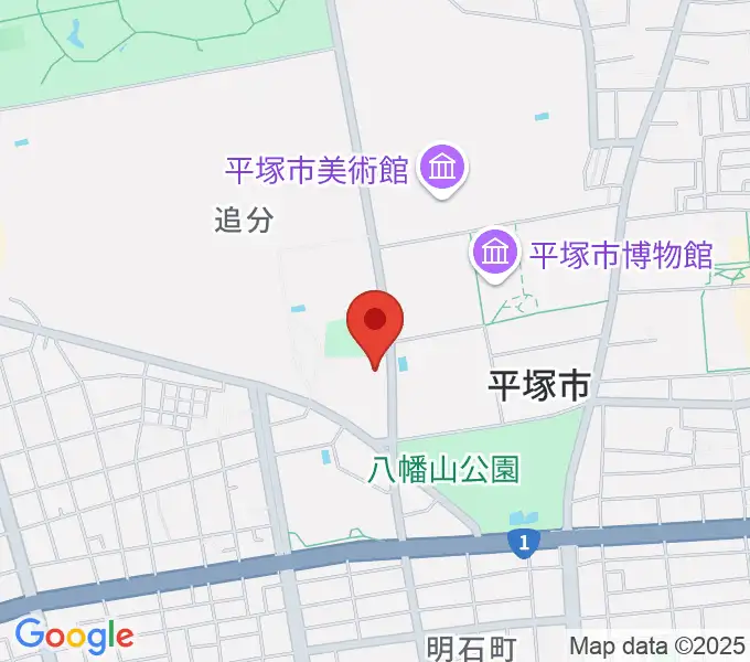 平塚市中央公民館の地図