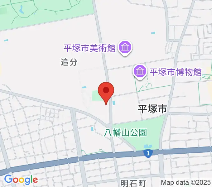 平塚市中央公民館の地図