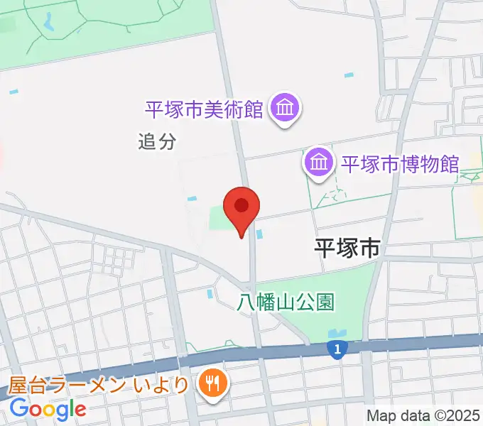 平塚市中央公民館の地図
