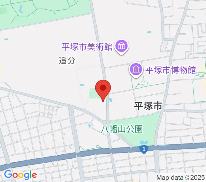 平塚市中央公民館の地図