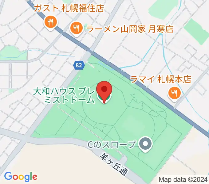 大和ハウス プレミストドームの地図