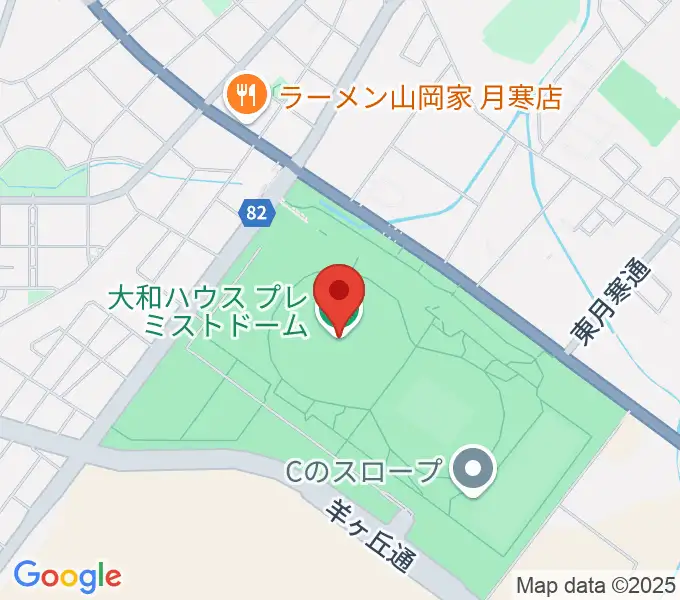 大和ハウス プレミストドームの地図