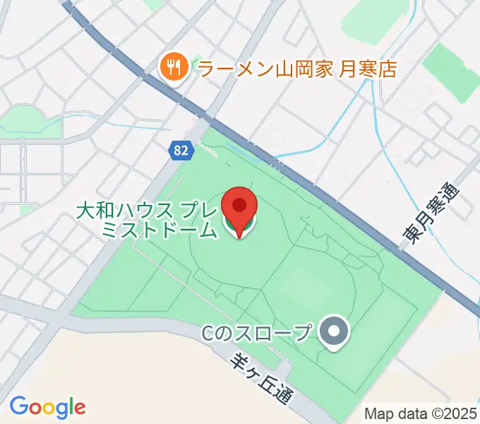 大和ハウス プレミストドームの地図