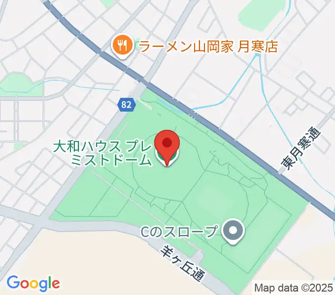 大和ハウス プレミストドームの地図