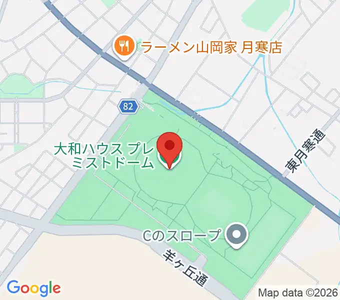 大和ハウス プレミストドームの地図