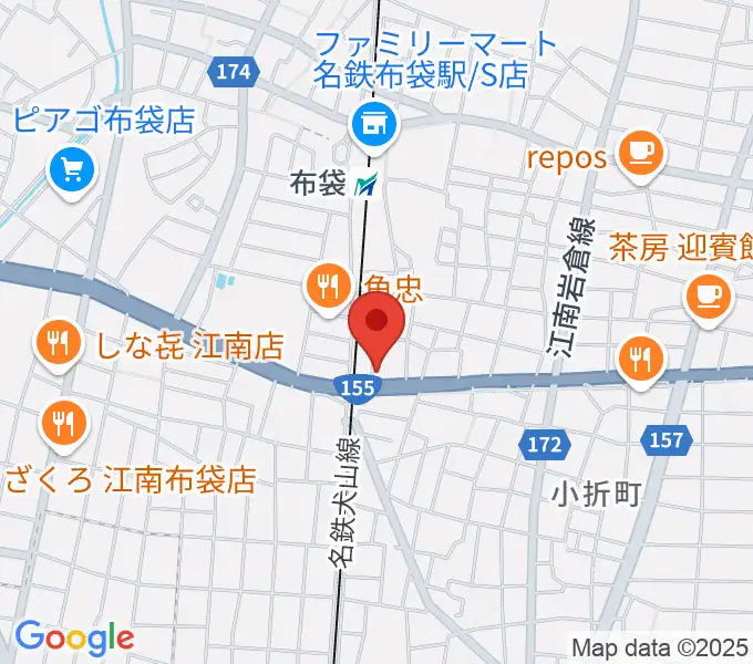 江南スタジオエムの地図
