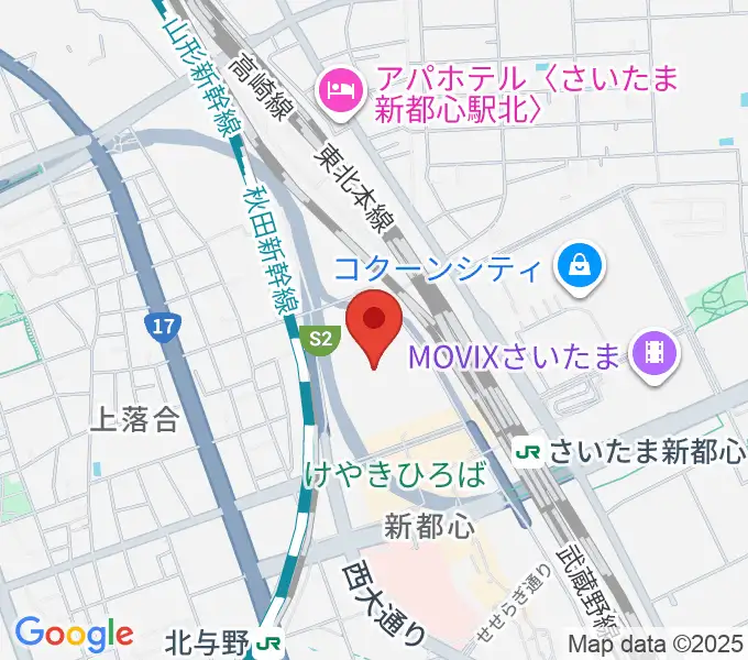 さいたまスーパーアリーナの地図