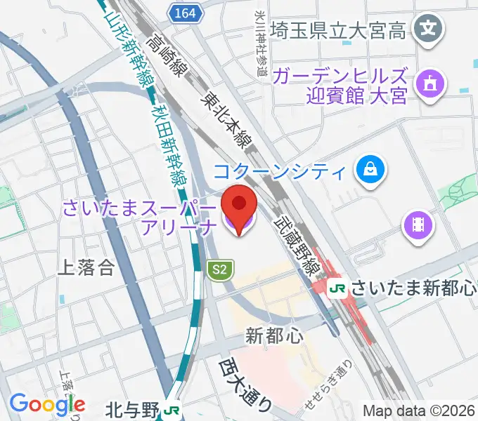 さいたまスーパーアリーナの地図