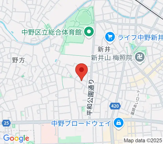 ロビンピアノ＆英語教室の地図