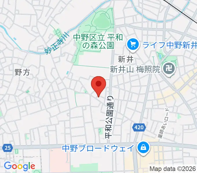ロビンピアノ＆英語教室の地図