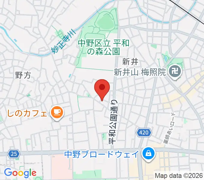 ロビンピアノ＆英語教室の地図