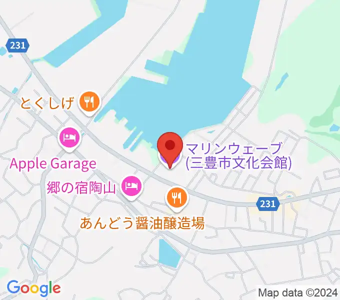 三豊市文化会館マリンウェーブの地図